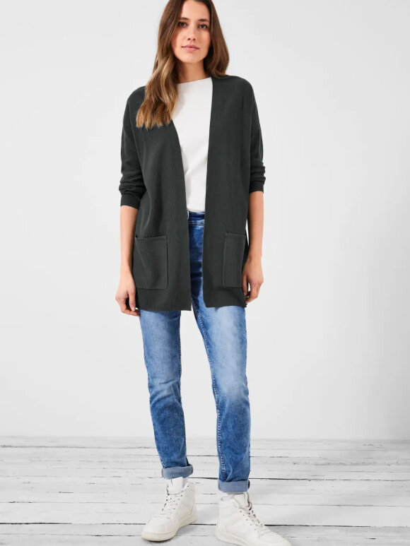 Cecil - Long Structured Open Cardigan