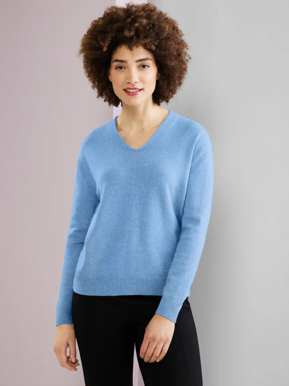Street One - LTD QR soft v-neck sweater